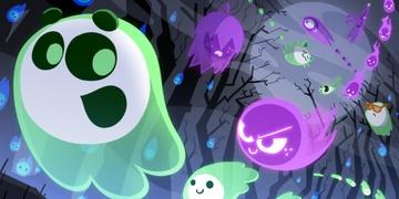 Ghost Chasing Ghost. Halloween Games Post Featured Image